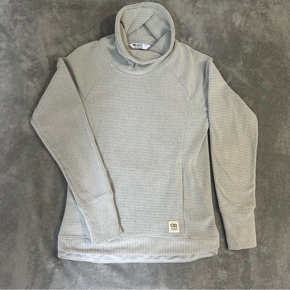 Outdoor Research Sweatshirt Women Small Gray Long Sleeve Funnel Neck Pullover - Picture 1 of 7